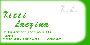 kitti laczina business card